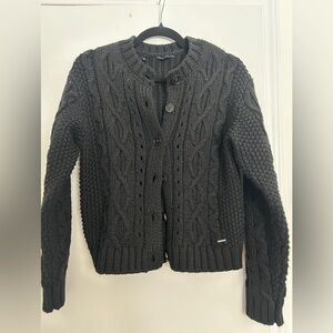 Buffalo Black Size S Chunky Knit Cardigan NWOT